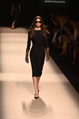 A model wears at collection runway a creation from Alex Riviere during Pasarela Cibeles Mercedes-Benz Fashion Week Madrid 2025 in Madrid, on Thursday ,20 February 2025. Cordon Press 