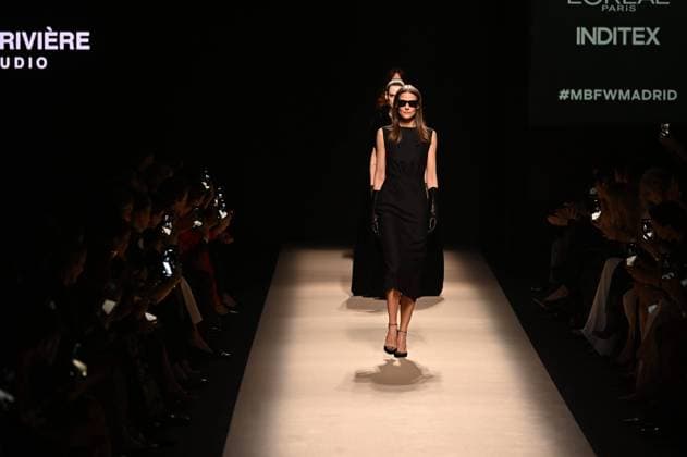 A model wears at collection runway a creation from Alex Riviere during Pasarela Cibeles Mercedes-Benz Fashion Week Madrid 2025 in Madrid, on Thursday ,20 February 2025. Cordon Press 