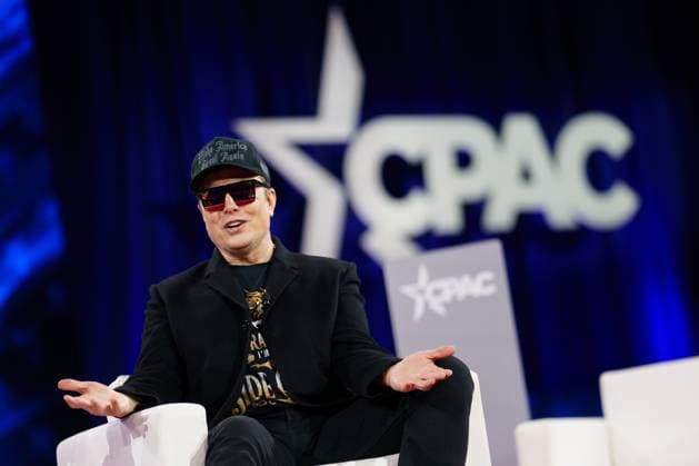 Conservative Political Action Conference CPAC 2025 US entrepreneur and U.S. special government employee Elon Musk at the Conservative Political Action Conference (CPAC) 2025 at National Harbor, Maryland, USA, 20 February 2025. The Conservative Political Action Conference is an annual political conference attended by conservative activists and elected officials from across the United States and beyond. Credit: Will Oliver Pool via CNP AdMedia National Harbor District of Columbia United States of America EDITORIAL USE ONLY  Copyright: xx CPAC-079-5239429 CNP AdMediax admphotostwo919321
