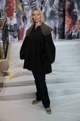 . 21 02 2025. London, United Kingdom. Jodie Kidd arriving at the Paul Costelloe show for Autumn Winter 2025 at London Fashion Week.  xStephenxLockx xi-Imagesx IIM-25752-0003