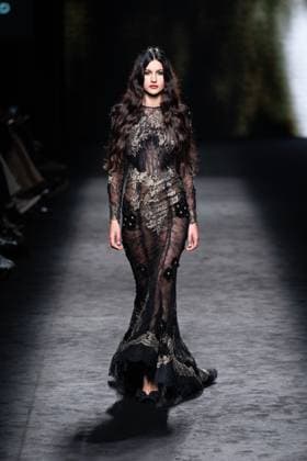 Spanish fashion designers Yolancris present their new collection at Madrid Fashion Week 2025, the most important fashion event in Spain. At IFEMA, Madrid, February 20, 2025. (20250220142)
