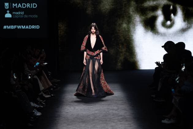 Spanish fashion designers Yolancris present their new collection at Madrid Fashion Week 2025, the most important fashion event in Spain. At IFEMA, Madrid, February 20, 2025. (20250220144)