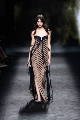 Spanish fashion designers Yolancris present their new collection at Madrid Fashion Week 2025, the most important fashion event in Spain. At IFEMA, Madrid, February 20, 2025. (20250220128)