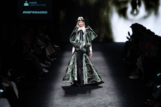 Spanish fashion designers Yolancris present their new collection at Madrid Fashion Week 2025, the most important fashion event in Spain. At IFEMA, Madrid, February 20, 2025. (20250220146)