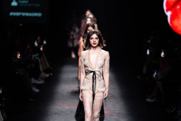 Spanish fashion designers Yolancris present their new collection at Madrid Fashion Week 2025, the most important fashion event in Spain. At IFEMA, Madrid, February 20, 2025. (20250220152)