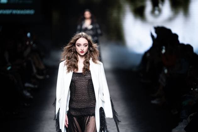 Spanish fashion designers Yolancris present their new collection at Madrid Fashion Week 2025, the most important fashion event in Spain. At IFEMA, Madrid, February 20, 2025. (20250220114)