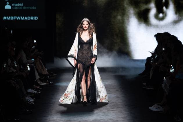 Spanish fashion designers Yolancris present their new collection at Madrid Fashion Week 2025, the most important fashion event in Spain. At IFEMA, Madrid, February 20, 2025. (20250220118)