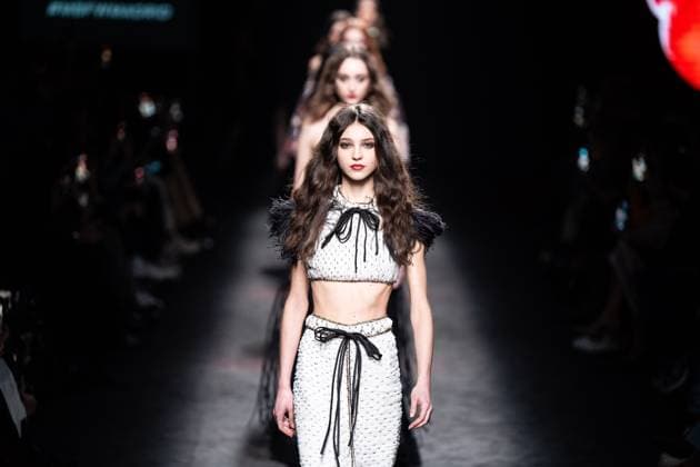 Spanish fashion designers Yolancris present their new collection at Madrid Fashion Week 2025, the most important fashion event in Spain. At IFEMA, Madrid, February 20, 2025. (20250220154)