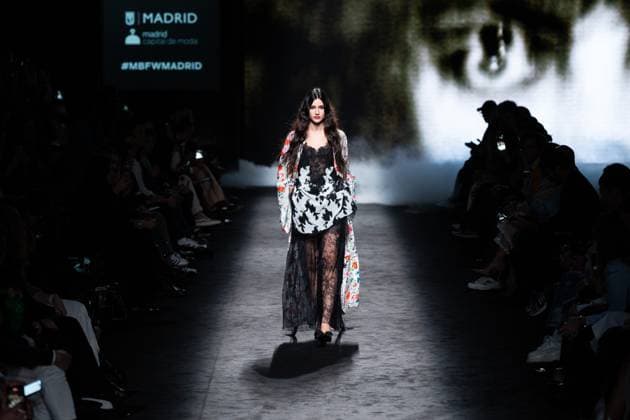 Spanish fashion designers Yolancris present their new collection at Madrid Fashion Week 2025, the most important fashion event in Spain. At IFEMA, Madrid, February 20, 2025. (2025022093)
