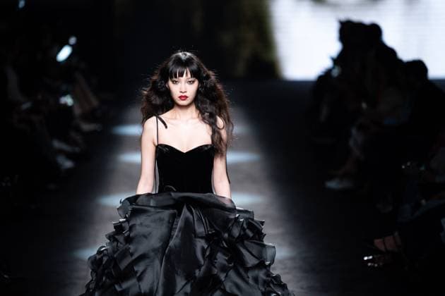 Spanish fashion designers Yolancris present their new collection at Madrid Fashion Week 2025, the most important fashion event in Spain. At IFEMA, Madrid, February 20, 2025. (20250220139)