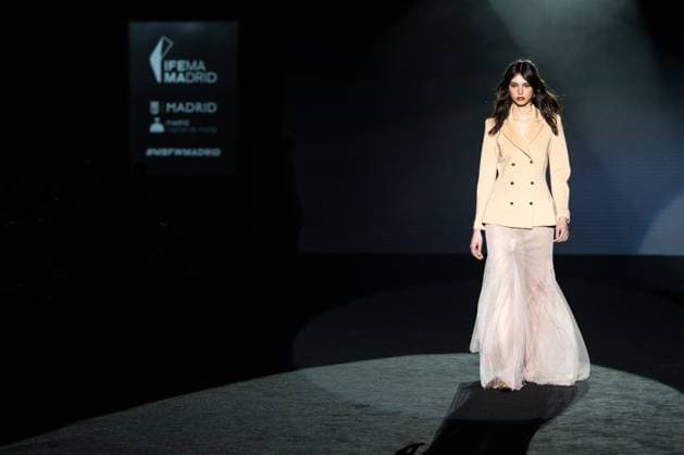 Menchen Tomas, female designer from Barcelona, presents Blitz, her new collection at Madrid Fashion Week 2025, the most important fashion event in Spain. At IFEMA, Madrid, February 20, 2025. (20250220254)