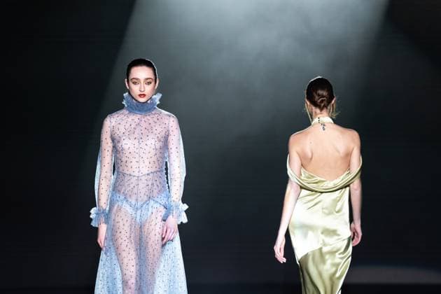 Menchen Tomas, female designer from Barcelona, presents Blitz, her new collection at Madrid Fashion Week 2025, the most important fashion event in Spain. At IFEMA, Madrid, February 20, 2025. (20250220262)