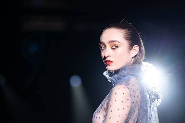 Entertainment Themen der Woche KW08 Entertainment Bilder des Tages Menchen Tomas, female designer from Barcelona, presents Blitz, her new collection at Madrid Fashion Week 2025, the most important fashion event in Spain. At IFEMA, Madrid, February 20, 2025. (20250220264)