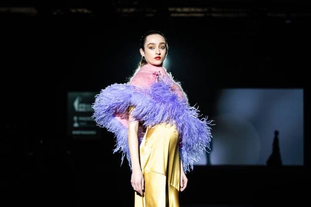 Menchen Tomas, female designer from Barcelona, presents Blitz, her new collection at Madrid Fashion Week 2025, the most important fashion event in Spain. At IFEMA, Madrid, February 20, 2025. (20250220253)