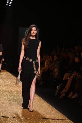 A model wears at collection runway a creation from Isabel Sanchis during Pasarela Cibeles Mercedes-Benz Fashion Week Madrid 2025 in Madrid, on Friday ,21 February 2025. Cordon Press 