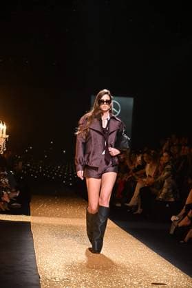 A model wears at collection runway a creation from Isabel Sanchis during Pasarela Cibeles Mercedes-Benz Fashion Week Madrid 2025 in Madrid, on Friday ,21 February 2025. Cordon Press 