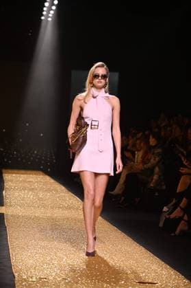 A model wears at collection runway a creation from Isabel Sanchis during Pasarela Cibeles Mercedes-Benz Fashion Week Madrid 2025 in Madrid, on Friday ,21 February 2025. Cordon Press 