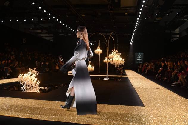 A model wears at collection runway a creation from Isabel Sanchis during Pasarela Cibeles Mercedes-Benz Fashion Week Madrid 2025 in Madrid, on Friday ,21 February 2025. Cordon Press 