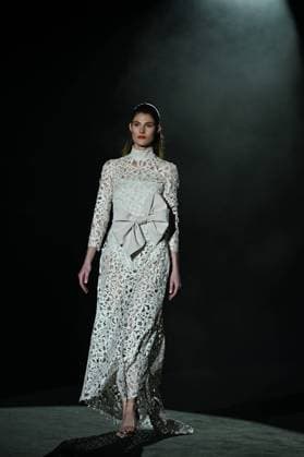 A model wears at collection runway a creation from Hannibal Laguna during Pasarela Cibeles Mercedes-Benz Fashion Week Madrid 2025 in Madrid, on Friday ,21 February 2025. Cordon Press 