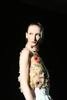 A model wears at collection runway a creation from Hannibal Laguna during Pasarela Cibeles Mercedes-Benz Fashion Week Madrid 2025 in Madrid, on Friday ,21 February 2025. Cordon Press 