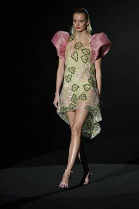 A model wears at collection runway a creation from Hannibal Laguna during Pasarela Cibeles Mercedes-Benz Fashion Week Madrid 2025 in Madrid, on Friday ,21 February 2025. Cordon Press 