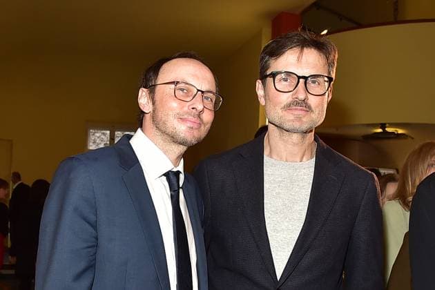 FFF Berlinale Empfang 2025 Berlin Luca Verhoeven mit Bruder Simon Verhoeven Ankunft zum 12 mal DAfFNE Deutsche Akademie für Fernsehen, eine Ehrenauszeichnung für ein herausragendes Lebenswerk zur 75.ten Berlinale in Berlin, am 21.02.2025 Photopress Mueller
