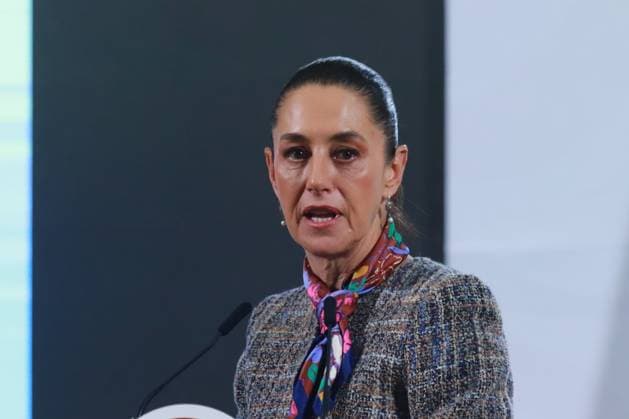 Mexico s President, Claudia Sheinbaum speaking during a news conference about tax collection results, International Mother Language Day and the Attorney General s Office analyzing El Mayo Zambada s repatriation request, at the National Palace. on February 21, 2025. Mexico City Mexico - ZUMAe321 20250221_zia_e321_023 Copyright: xCarlosxSantiagox