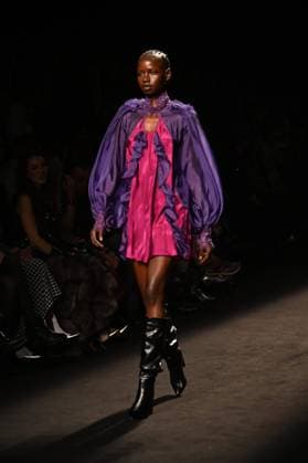 A model wears at collection runway a creation from Custo Barcelona during Pasarela Cibeles Mercedes-Benz Fashion Week Madrid 2025 in Madrid, on Friday ,21 February 2025. Cordon Press 