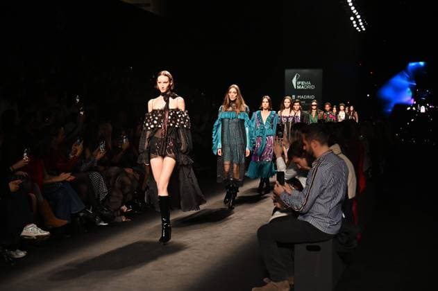 A model wears at collection runway a creation from Custo Barcelona during Pasarela Cibeles Mercedes-Benz Fashion Week Madrid 2025 in Madrid, on Friday ,21 February 2025. Cordon Press 