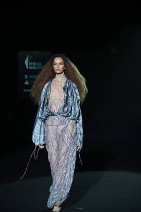 A model wears at collection runway a creation from Malne during Pasarela Cibeles Mercedes-Benz Fashion Week Madrid 2025 in Madrid, on Friday ,21 February 2025. Cordon Press 