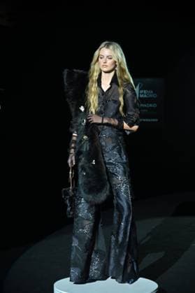 A model wears at collection runway a creation from Malne during Pasarela Cibeles Mercedes-Benz Fashion Week Madrid 2025 in Madrid, on Friday ,21 February 2025. Cordon Press 