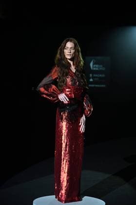 A model wears at collection runway a creation from Malne during Pasarela Cibeles Mercedes-Benz Fashion Week Madrid 2025 in Madrid, on Friday ,21 February 2025. Cordon Press 