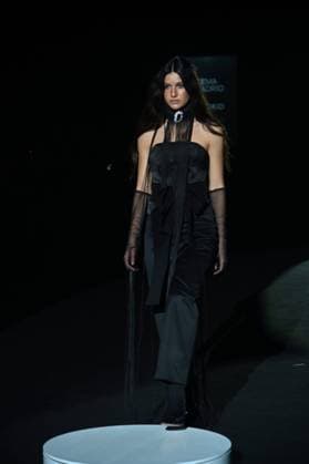 A model wears at collection runway a creation from Malne during Pasarela Cibeles Mercedes-Benz Fashion Week Madrid 2025 in Madrid, on Friday ,21 February 2025. Cordon Press 