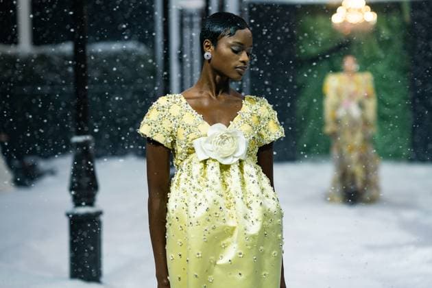 Richard Quinn - Runway - LFW February 2025 LONDON, ENGLAND - 21 FEBRUARY : Model during the Richard Quinn show during London Fashion Week February 2025 at The Lindley Hall on 21 February 2025 in London, England., Credit:Lounis Tiar Avalon United Kingdom, London  Copyright: xLounisxTiarx xAvalonx 0967213997