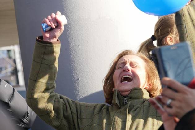 News Themen der Woche KW08 News Bilder des Tages 22.02.2025, Berlin - Deutschland. Wahlkampf der AfD in Hohenschönhausen, Beatrix von Storch. *** 22 02 2025, Berlin Germany AfD election campaign in Hohenschönhausen, Beatrix von Storch