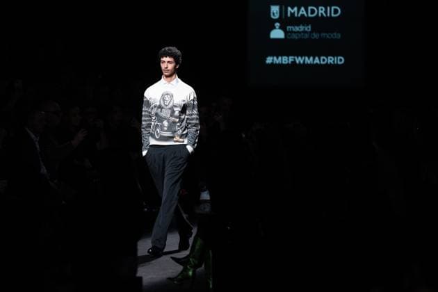 The distinguished Barcelona-based designer Custo presents his new collection at Madrid Fashion Week 2025, the most important fashion event in Spain. At IFEMA, Madrid, February 21, 2025. (2025022192)
