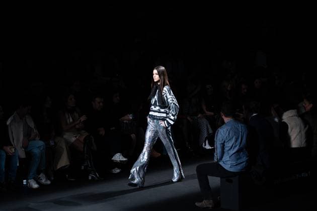 The distinguished Barcelona-based designer Custo presents his new collection at Madrid Fashion Week 2025, the most important fashion event in Spain. At IFEMA, Madrid, February 21, 2025. (2025022197)