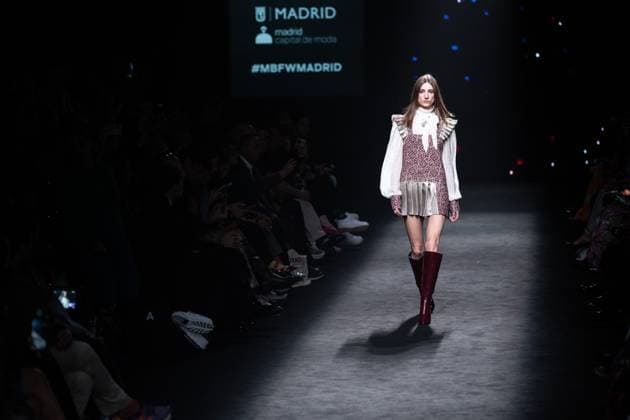 The distinguished Barcelona-based designer Custo presents his new collection at Madrid Fashion Week 2025, the most important fashion event in Spain. At IFEMA, Madrid, February 21, 2025. (2025022180)