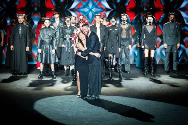Barcelona-based designer JNorig presents his new collection in collaboration with 3D artist Krisztian Paczolay at Madrid Fashion Week 2025, the most important fashion event in Spain. At IFEMA, Madrid, February 22, 2025. (2025022265)
