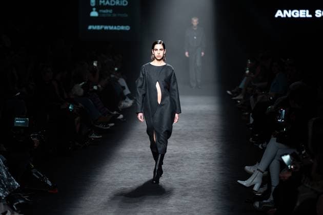 Spanish prominent designer Angel Schlesser presents his new collection at Madrid Fashion Week 2025, the most important fashion event in Spain. At IFEMA, Madrid, February 22, 2025. (20250222101)