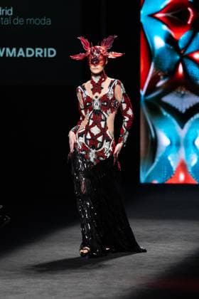 Barcelona-based designer JNorig presents his new collection in collaboration with 3D artist Krisztian Paczolay at Madrid Fashion Week 2025, the most important fashion event in Spain. At IFEMA, Madrid, February 22, 2025. (2025022242)