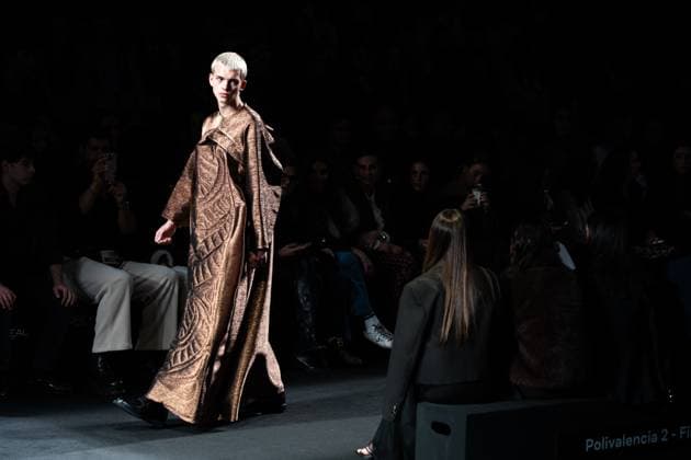 Spanish prominent designer Angel Schlesser presents his new collection at Madrid Fashion Week 2025, the most important fashion event in Spain. At IFEMA, Madrid, February 22, 2025. (20250222115)