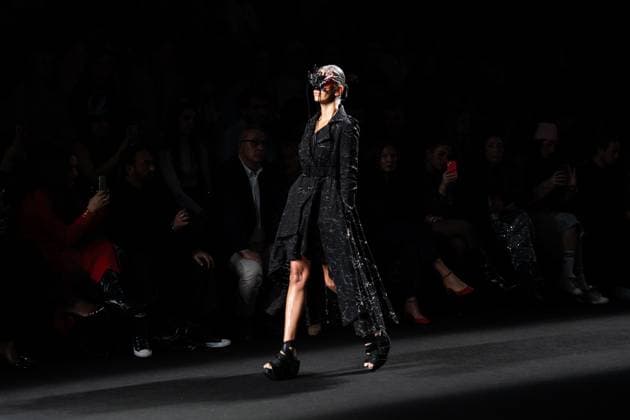 Barcelona-based designer JNorig presents his new collection in collaboration with 3D artist Krisztian Paczolay at Madrid Fashion Week 2025, the most important fashion event in Spain. At IFEMA, Madrid, February 22, 2025. (2025022226)