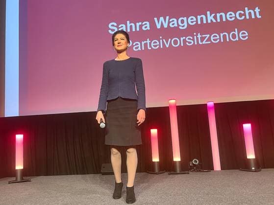 News Themen der Woche KW08 News Bilder des Tages Berlin, Deutschland, 23.02.2025: Kosmos: Bundestagswahl 2025: Sahra Wagenknecht *** Berlin, Germany, 23 02 2025 Cosmos Federal Election 2025 Sahra Wagenknecht Copyright: xdtsxNachrichtenagenturx dts_60827