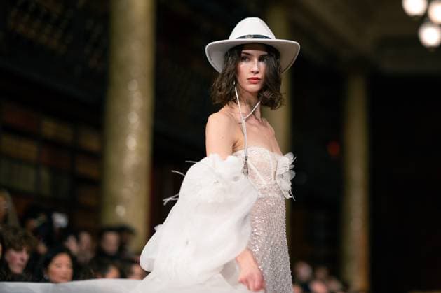 Aadnevik - Runway - LFW February 2024 LONDON, ENGLAND - 18 FEBRUARY: A model catwalks at the Aadnevik show during London Fashion Week February 2024 at on the 18 February, 2024 in London, England., Credit:Lounis Tiar Avalon United Kingdom, London  Copyright: xLounisxTiarx xAvalonx 0968550216