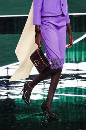 Milan, Italy: Milan, Milan Women s Fashion Week: Fall Winter 2025 - Women s Fashion, Fall Winter 2025 - Gucci Fashion Show - Catwalk. In the photo: Model- Women s Fashion, Fall Winter 2025 - Gucci Fashion Show - Catwalk. In the photo: Detail of a bag Milan Italy  - ZUMAp169 20250225_zea_p169_390 Copyright: xAlessandroxBremecx