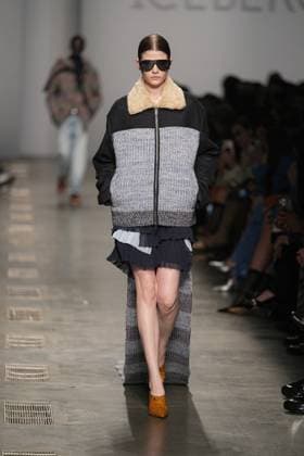 Milan, Milan Women s Fashion Week: Fall Winter 2025 26 - ICEBERG Fashion Show - Catwalk Milan, Milan Women s Fashion Week: Fall Winter 2025 26 - Women s Fashion, Fall Winter 2025 26 - Iceberg fashion show - catwalk in the photo: Model MILAN Italy  Copyright: xIPA ABACAx