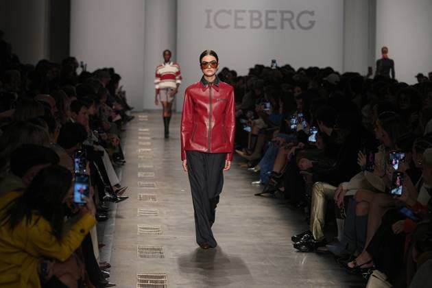 Milan, Milan Women s Fashion Week: Fall Winter 2025 26 - Women s Fashion, Fall Winter 2025 26 - Iceberg fashion show - catwalk in the photo: Model  Copyright: xRiccardoxGIordanox xipa-agency.netx xRiccardoxGIordanox IPA_Agency_IPA54562229