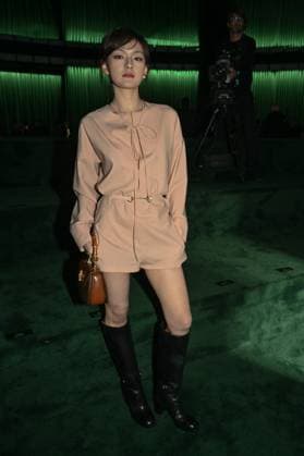 Milan, Milan Women s Fashion Week: Fall Winter 2025 - Gucci Fashion Show - Guests Milan, Milan Women s Fashion Week: Fall Winter 2025 - Women s Fashion, Fall Winter 2025.- Gucci fashion show - guests in the photo: Wen Qi MILAN Italy  Copyright: xIPA ABACAx