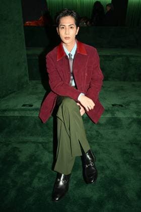 Milan, Milan Women s Fashion Week: Fall Winter 2025 - Gucci Fashion Show - Guests Milan, Milan Women s Fashion Week: Fall Winter 2025 - Women s Fashion, Fall Winter 2025.- Gucci fashion show - guests in the photo: Jun Shison MILAN Italy  Copyright: xIPA ABACAx